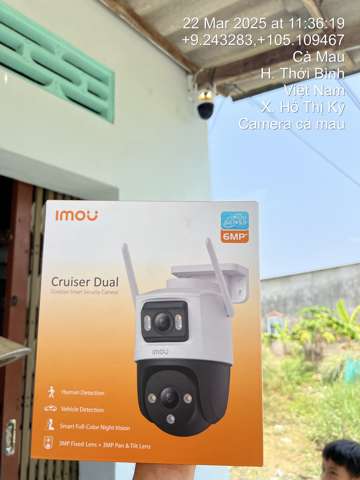 Imou Cruiser Dual - công trình lắp camera ngoài trời tại Hồ Thị Kỷ, Thới Bình (Cà Mau)